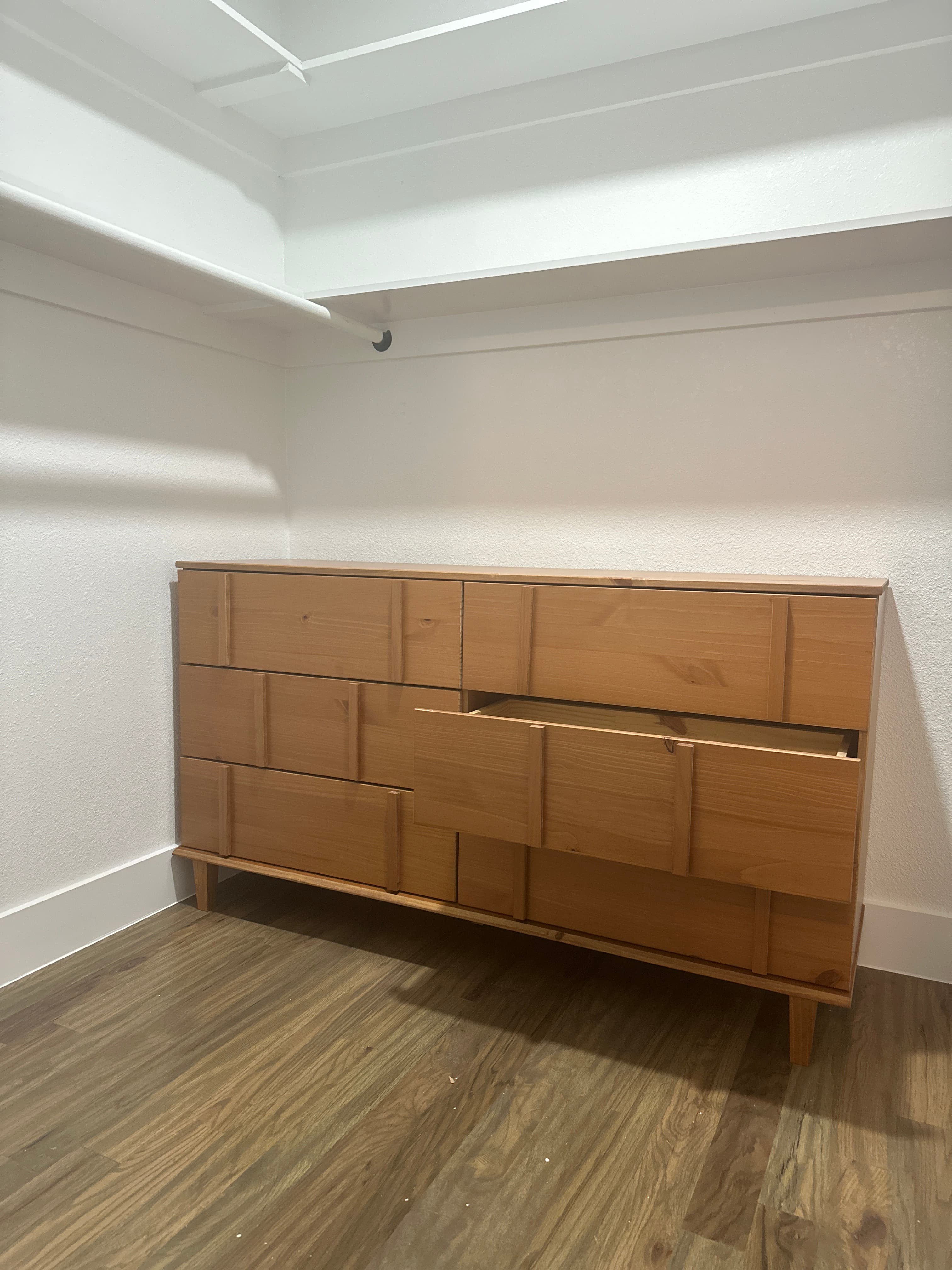 Light wood tall chest of drawers