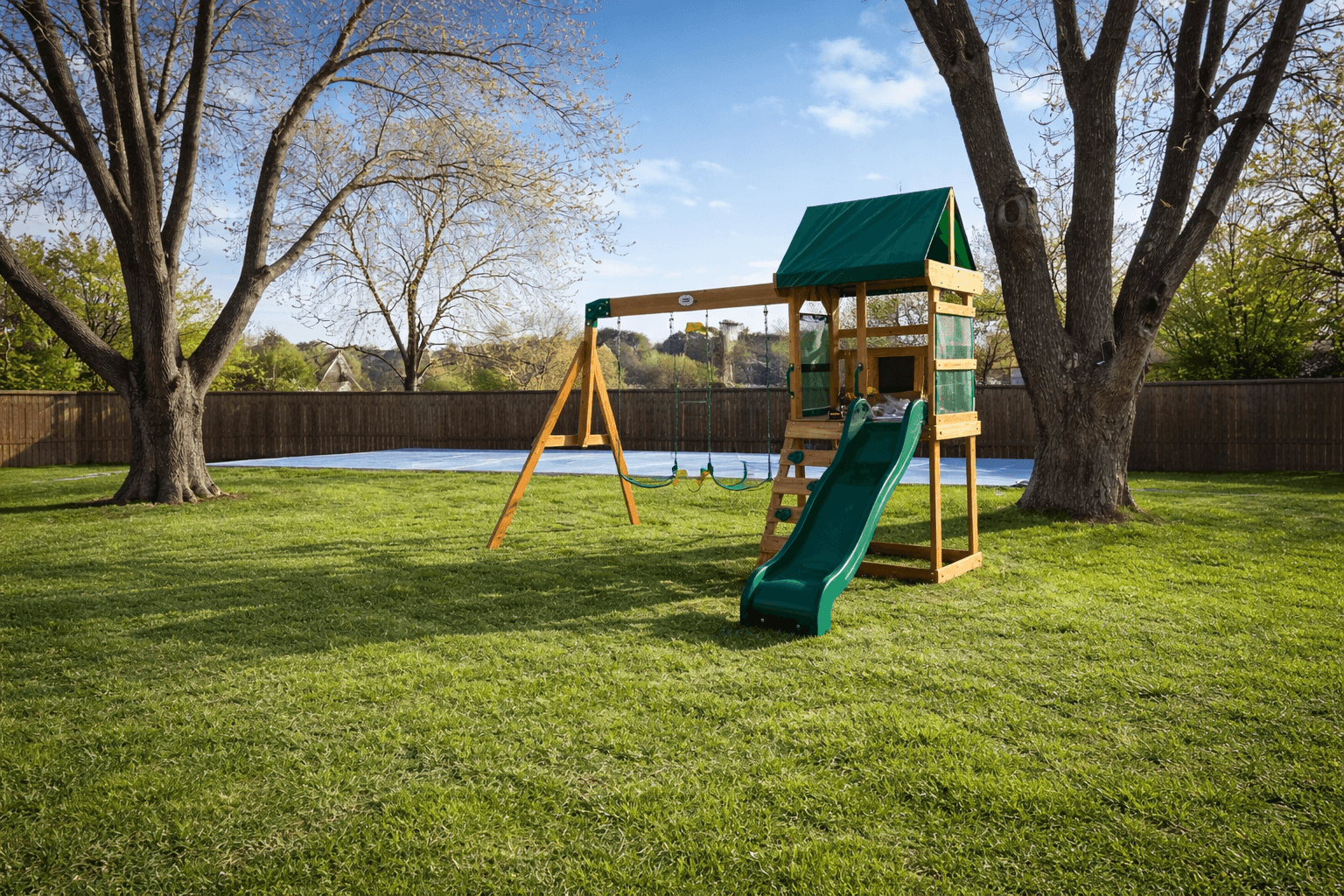 Outdoor playground assembly by AM Furniture